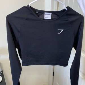 gymshark relaxed fit cropped workout long sleeve